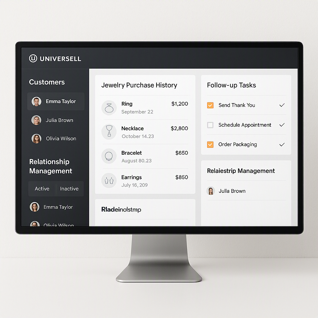 Illustrative Universell platform concept for customer relationship management